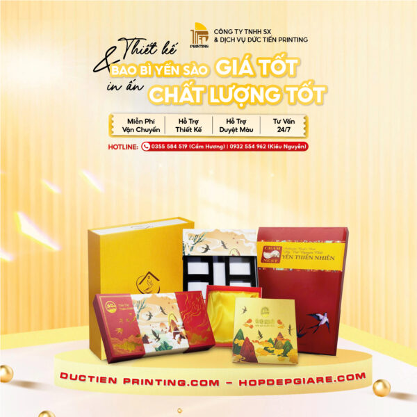In Ấn Thiết Kế Hộp Yến Sào